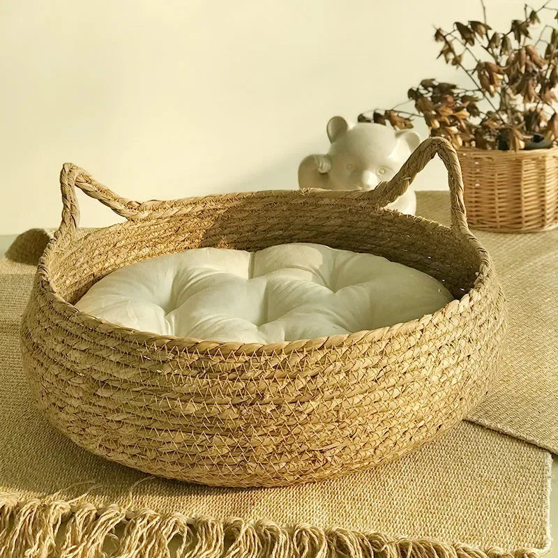 Hand Woven Cat Basket